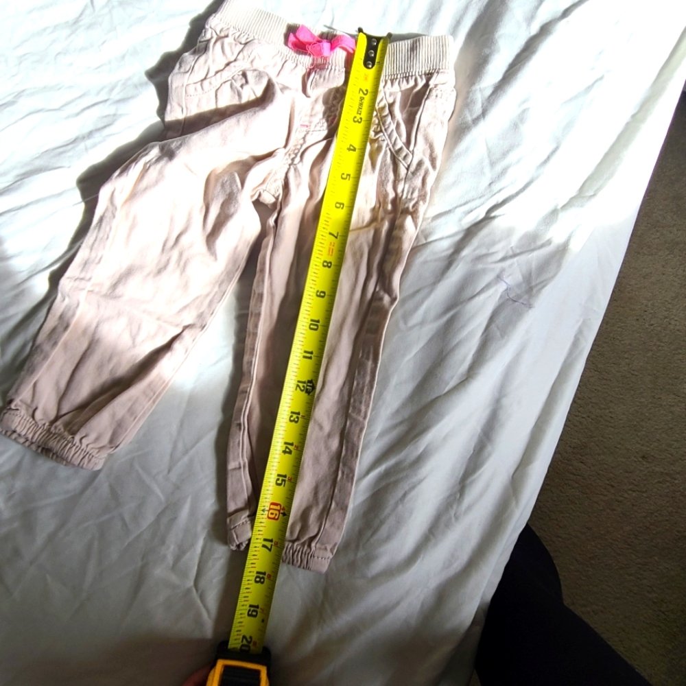 2T Khaki pants w/ pink bow at waist